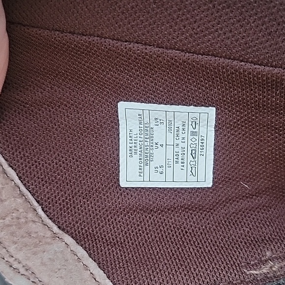 Merrell Dark Earth Leather Riding Boots Performance Footwear with Buckle Detail - Picture 9 of 9